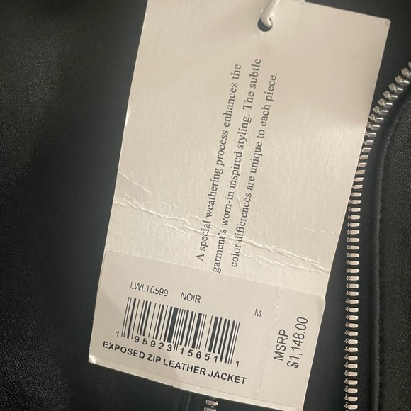 Frame Denim Women's Sleek Black Leather Jacket - Picture 2 of 2